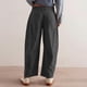 thumbnail image 3 of WILLBEST Pantalones Casuales para Mujer: Pana, Tiro Medio, Cintura Elástica, Pierna Ancha y Bolsillos para Un Uso Diario Versátil. Mediana, 3 of 5