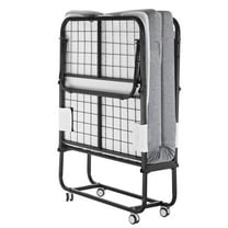 Dranite Twin Rollaway Bed with 4" Memory Foam Mattress, 31"x75" Foldable Guest Bed, Portable & Sturdy Metal Frame for Adults