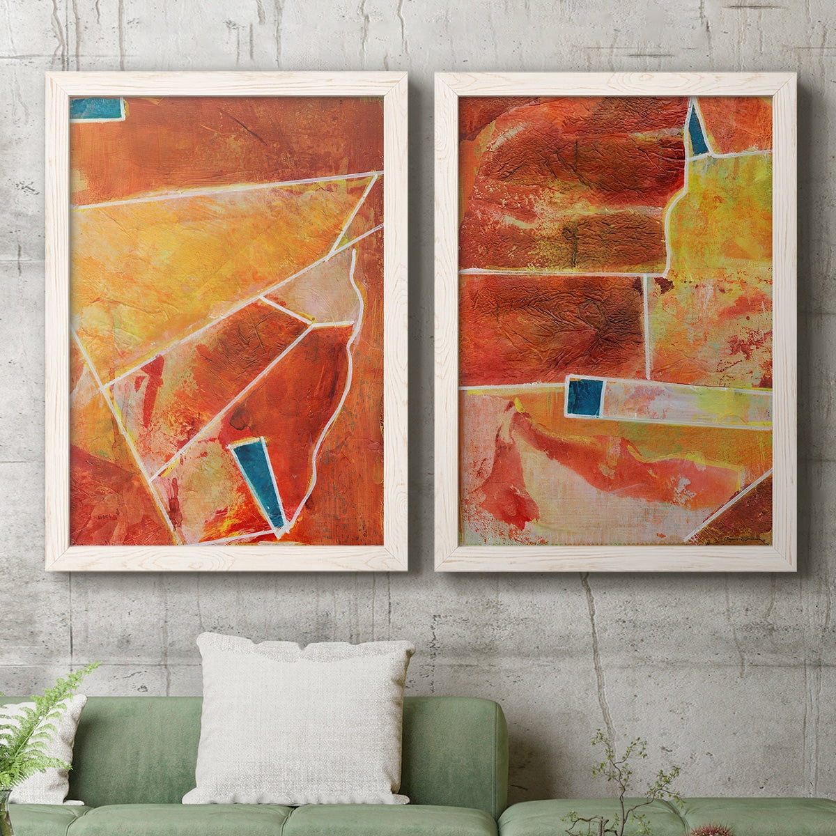 Primary Connection III - Premium Framed Canvas 2 Piece Set - Ready to Hang