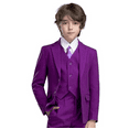 thumbnail image 2 of Boys 5 Pieces Gentleman Suits Slim Fit Formal Wedding Party Suits Performance Dress Suit Purple, 2 of 4