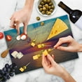 thumbnail image 4 of Ocean Cutting Board, Majestic Sunrise in Tranquil Sea Horizon Dawn Rays Clouds Water Reflection, Decorative Tempered Glass Cutting and Serving Board, Large Size, Orange Purple Blue, by Ambesonne, 4 of 5