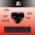 thumbnail image 6 of Starter Cotton Mens Briefs Breathable Underwear for Men, Black/Maroon/Chg/Oli Medium 8-Pack, 6 of 7