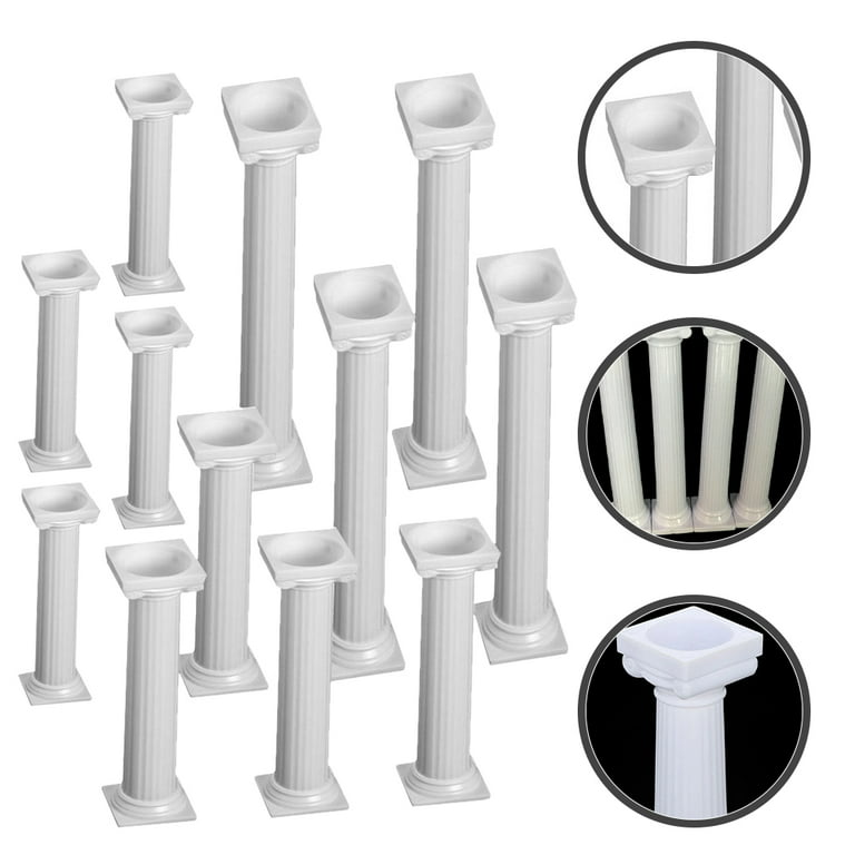 40pcs Cake Dowel Rods Set, Cake Sticks Support Rods for Tiered Cakes Including 5 Cake Separator Plates for 4, 6, 8, 10,12 inch Cakes and 20 White Cake