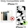 thumbnail image 2 of for iPhone 11 Case Cute Cow Print, Slim Fit Matte Clear Cover with Black White Cow Pattern for Women Girls, Protective Phone Case for iPhone 11 6.1 Inch, 2 of 6