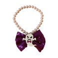 thumbnail image 3 of Collar para gato y perro Fernando ajustable elegante con dije de lazo violeta, 3 of 8