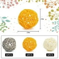 thumbnail image 2 of Decorative Balls for Bowl Centerpiece,16PCS Large Rattan 2.8 Inch Yellow Wicker Orbs Spheres, 2 of 6