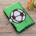 thumbnail image 5 of Boys Football Diary with Lock and Key, Sequin Notebook Kids Diary School Travel Notebook Gift (Green) (1 pc) Zekai, 5 of 5