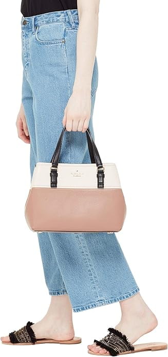 kate spade new york Jackson Street Small Octavia Leather Bag,Black Toasty