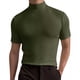 thumbnail image 1 of Playera De Cuello Alto Y Fondo Sólido De Manga Corta, 1 of 2