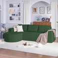 thumbnail image 3 of Soscana 104.9" L Shaped Sectional Sofa with Chaise, Boneless Sofa Couch Corduroy Fluffy Couch with Deep Seat,for Living Room,Apartment, No Assembly, 3 of 8
