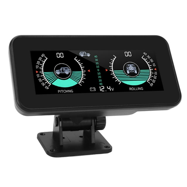 Car Inclinometer, Intelligent Alarm Alerts Slope Meter High Resolution With Color HD LCD Display For Automobile
