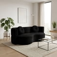 thumbnail image 1 of Sofacama Comprimido 2 plazas 200 x 100 x 68 cm para Sala Plegable Convertible Minimalista Multifuncional Bossa Zarya Negro, 1 of 19