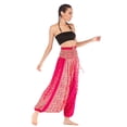 thumbnail image 4 of Pantalones de Harén con Estampado Floral Sunnimix Pantalones de Yoga Boho Rosa Talla Única, 4 of 8