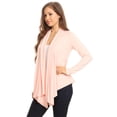 thumbnail image 3 of Women's Casual Long Sleeve Drape Front Open Jacket Cardigan, 3 of 7