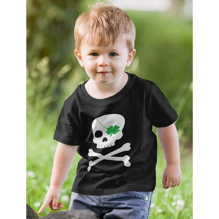 Tstars Boys Unisex Irish Clover Skull Tee Cool Gifts for Irish Kids St Patricks Day Cool Shirts Gift for Boys Irish Shirt Pride Proud Irish Toddler