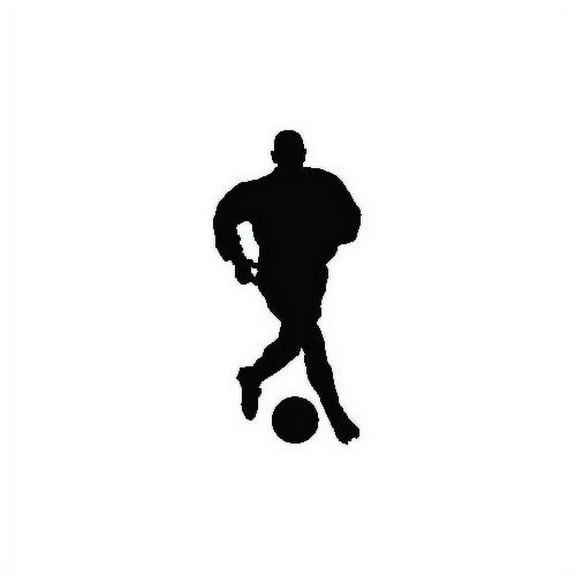 Wallhogs Soccer III Silhouette Cutout Wall Decal