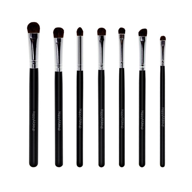 Juego de 7 brochas cosméticas para sombras de ojos, brochas de maquillaje de cerdas, herramientas de maquillaje para mujeres.