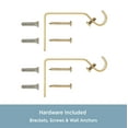 thumbnail image 2 of Kenney River 28-48" Petite Café Adjustable Curtain Rod, 1/2" Dia., Burnished Brass, 2 of 5