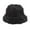 Black, variant on Dyfzdhu Winter New Fleece Bucket Hat for Women Solid Trendy Thickened Warm Sunshade Fisherman Cap Black