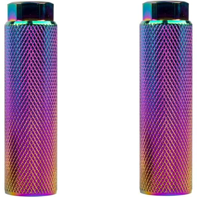 Clavijas BMX, Clavijas para bicicleta, Clavijas MTB, Accesorio para bicicleta BMX (arco iris) Rojo Verde