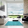 thumbnail image 7 of Ahgly Company Machine Washable Indoor Square Transitional Bright Cyan Blue Area Rugs, 3' Square, 7 of 7