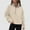 E-387Beige, variant on FAOWME Womens Pullover Long Sleeve Half Zip Solid Color Cropped Fashion Comfortable Soft Sweatshirts For Daily Wear Beige L