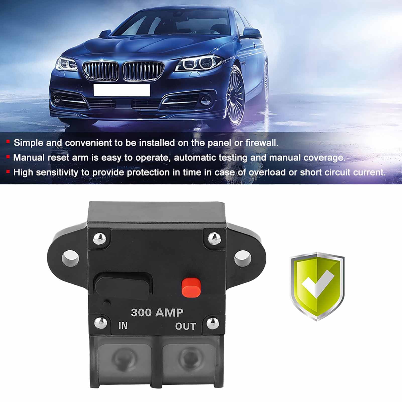 300A Circuit Breaker, High Current Rating To Prevent Power Surges From Damaging Equipment, Heavy Duty Car Auto Reset For Reliable Protection