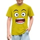 thumbnail image 1 of Blusas y camisas de manga corta con cuello redondo para niños y niñas, color liso, con estampado de expresión linda, manga corta, holgadas y cómodas, blusa para niña, 1 of 6