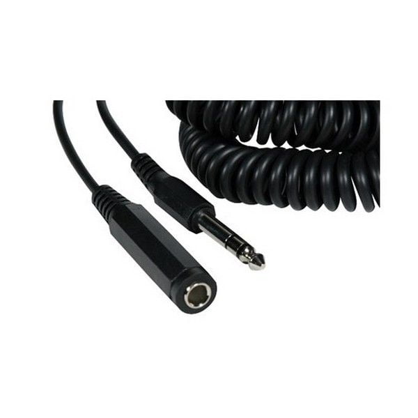 Rc25 Stereo Headphone Extension Cable 3' Coiled Length 25' Extended