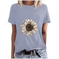 thumbnail image 1 of Blusas de Manga Corta para las Mujeres Divertida Impresión Cuello Redondo Camiseta Vintage, Blusas de Primavera para las Mujeres, 1 of 4