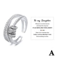 thumbnail image 1 of Zircon Beads Cross Fidget Ring With Card For Women Anti Stress Adjustable Anxiety Ring G9Q8, 1 of 5