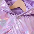 thumbnail image 4 of Chenyin Kids Toddler Girl's Fall Winter Fleece Coat Jacket Hooded Phantom Color Plush Outwear Teen Warm Cotton Puffer Hooded Jacket for Girl's 5-13T, 4 of 9