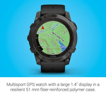 Garmin - fenix 7X Pro Sapphire Solar GPS Smartwatch 51 mm Fiber-reinforced polymer - Carbon Gray DLC Titanium