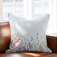 thumbnail image 2 of Ocean Coral Throw Pillow Cover Starfish Seagrass Undersea Nautical Coastal Cotton Linen Cushion Cover Throw Pillow Case with Invisible Zipper for Couch Sofa Bed Chair Car 20x20 Inch, 2 of 14