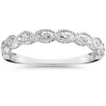 thumbnail image 1 of 1/10ct Vintage Diamond Wedding Ring 14K White Gold, 1 of 2