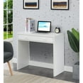 thumbnail image 2 of Pemberly Row Contemporary 36-inch Desk with Drawer in White Wood Finish, 2 of 7