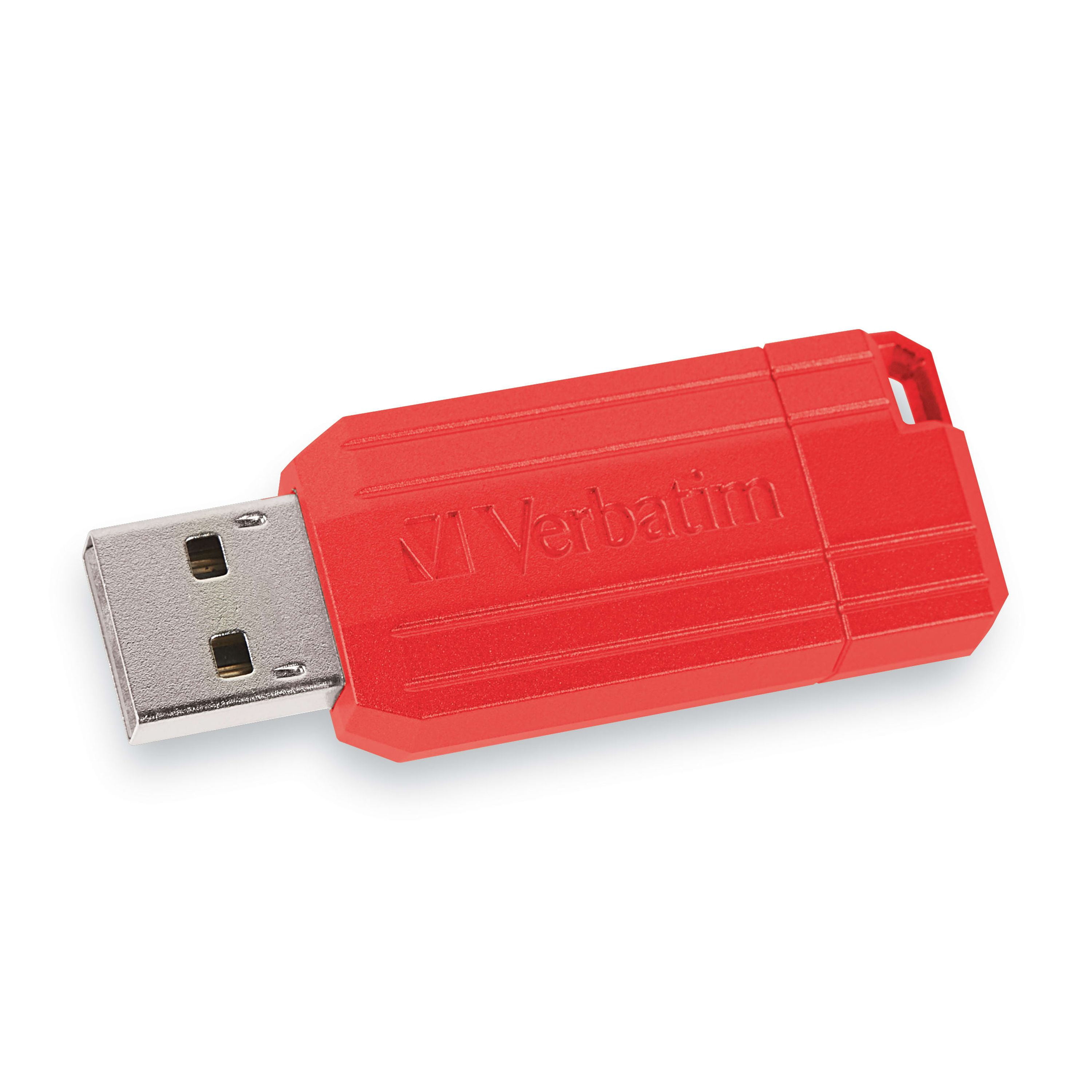 Verbatim PinStripe 128GB USB 2.0 Type-A Flash Drive Red and Blue 2/Pack (70391)