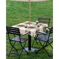 thumbnail image 4 of Lsrtoss Outdoor Tablecloth with Umbrella Hole & Zipper, Brown Plaid Square Tablecloth 54x54 Inch, Spring Summer Farmhouse Buffalo Checkered Patio Table Cover Waterproof Table Cloth for Picnic/Party, 4 of 7