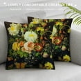 thumbnail image 3 of Orinice Elegant Decorative Velvet Floral Pillow Cover Double Sides Flower Pillowcases  (LC-1171) White, 3 of 5