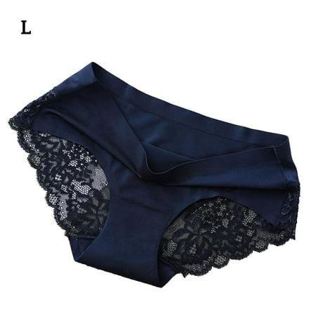 

Women Lace Edge Panty Breathable Elastic Waist Wicking Briefs Band Moisture Girl