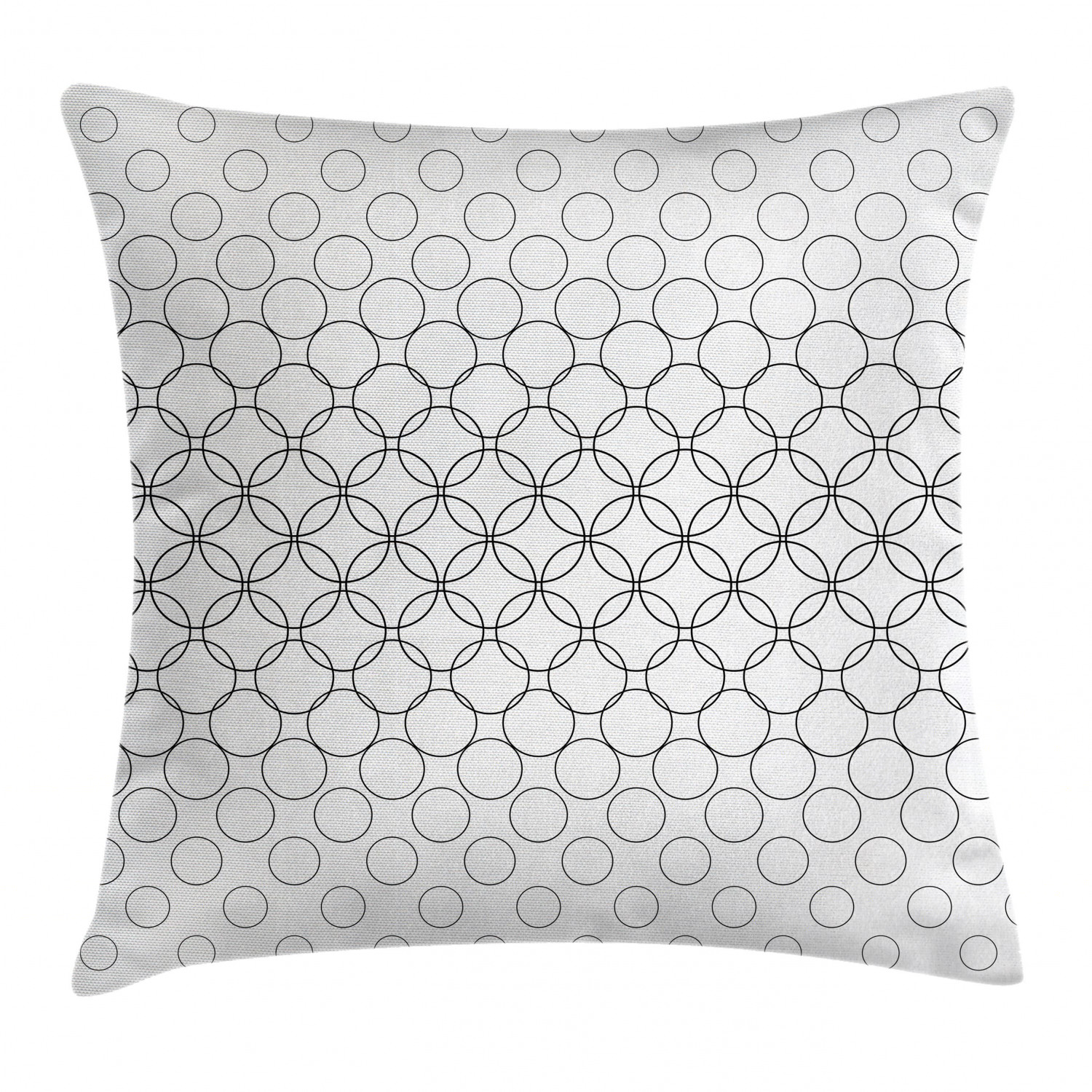 Beige Circles Decorative Black Pillows 16x16 18x18 Black Throw Pillow Geometric cushion Black Geometric Pillow Square Throw Pillow Dark