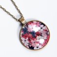 thumbnail image 2 of Flower Necklace Personalized Custom Photo Round Pendant Adjustable Stainless Steel Necklaces with Gift Box for Men Women Mothers Valentine's Jewelry Gift, 2 of 6