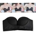 thumbnail image 2 of Sujetador push-up invisible Sonducket antideslizante para mujer de poliéster negro 38/85AB, 2 of 6
