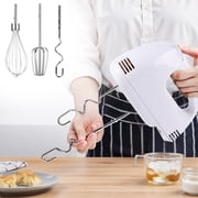 KOSBON Electric Hand Mixer Mixing Bowls Set, Upgrade 5-Speeds Mixers with Silver Nesting Stainless Steel Mixing Bowl, Measuring Cups and Spoons Whisk Blender - Baking Supplies for Cooking