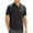 Black, variant on Mens Summer Shirts Short Sleeve Quarter Zip Stand Neck Breathable Pullover Daily Workwear Casual Shirts
