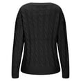 thumbnail image 4 of GigrtiJin Women's V-Neck Knitted Sweater Long Sleeve Casual Solid Color Sweater Blouse Warm Comfy Pullover Tops, 4 of 6