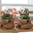 thumbnail image 2 of Macetas de resina con suculentas, decoración creativa para mesas., 2 of 7