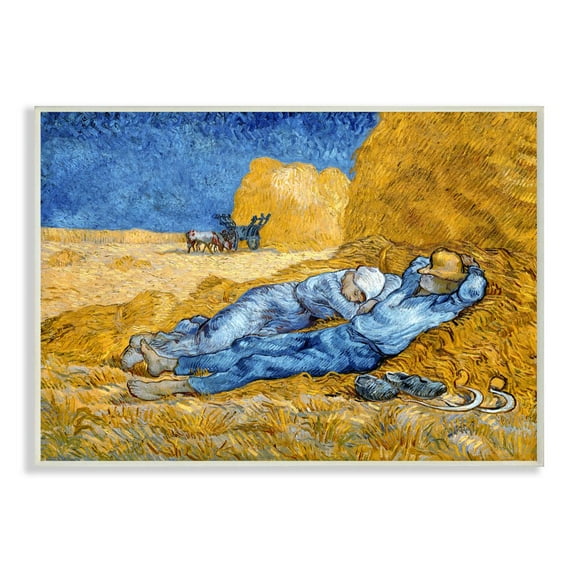 Stupell Industries Break Time Yellow Blue Van Gogh Classical Painting Wall Plaque by Vincent Van Gogh