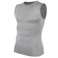 thumbnail image 1 of Men Body Shaper Vest Compression Shirts Slimming Tummy Control Tight Tank Tops Shapewear Workout Abs Abdomen Chest Undershirt GRAY M, 1 of 6