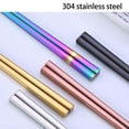 thumbnail image 2 of Serie de palillos de acero inoxidable Reutilizable Multicolor Ligero 304 Palillos de acero inoxidable Palillos de metal Juego de regalo de 5 pares Adepaton 2034313, 2 of 8